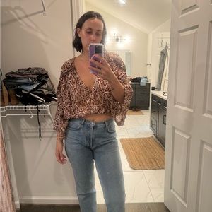 Free people cropped blouse